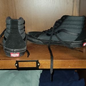 Black non-slip Vans